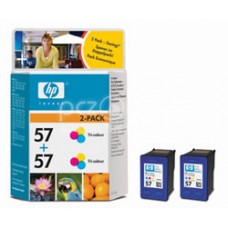 Cartus cerneala HP 2 x HP 57 Tri-colour Inkjet Print Cartridges 2-pack - C9503AE